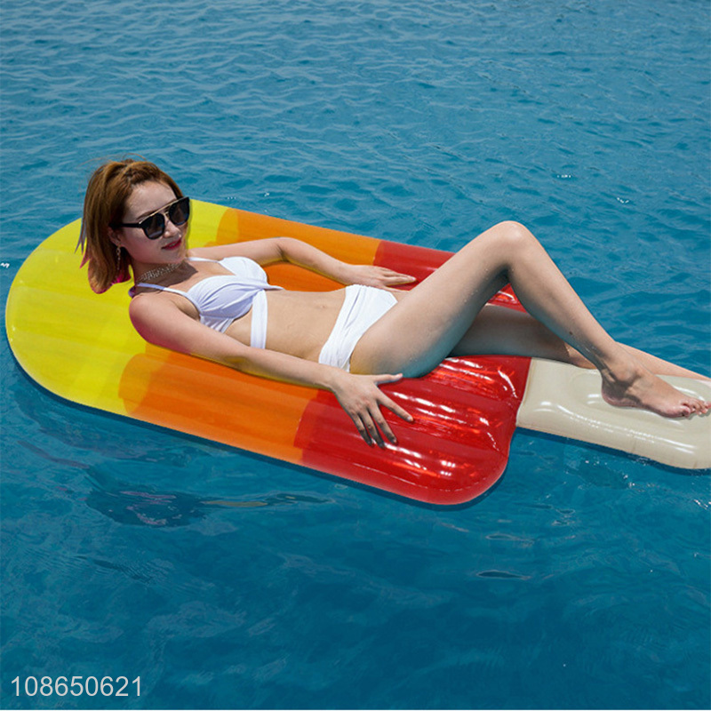 Hot selling popsicle shaoped inflatable pvc pool raft lounge pool floaties