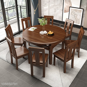 China products home restaurant foldable solid wood dining table