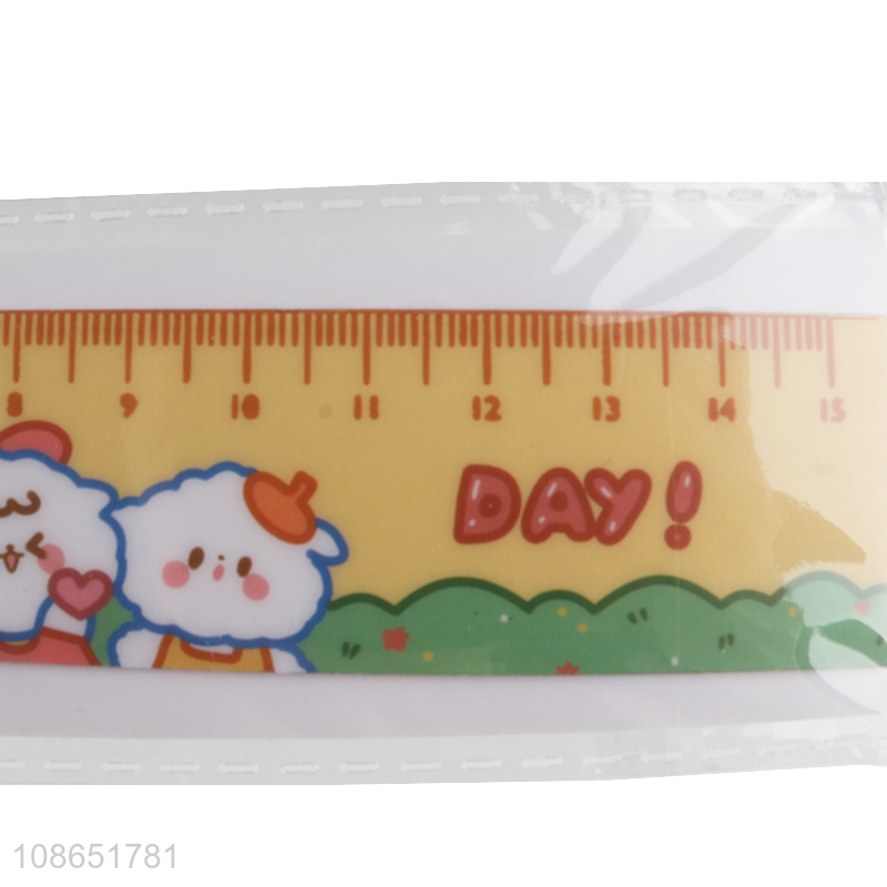 Online wholesale cartoon plastic stright ruler kids measuring tools