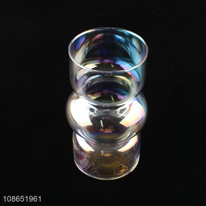 Good quality living room table decoration colored glass flower vases