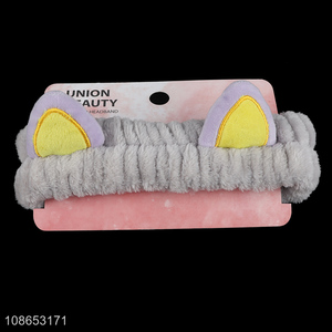 Hot selling fluffy makeup headband for facial makeup removal