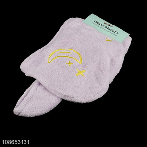 Custom logo adjustable microfiber hair drying towel wrap for women
