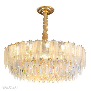 Wholesale modern feather crystal chandelier crystal pendant ceiling light