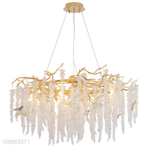 Hot sale modern luxury crystal ceiling tree branch ceiling chandeliers