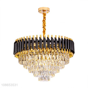 Online wholesale led lighting crystal pendant light chandelier for hall