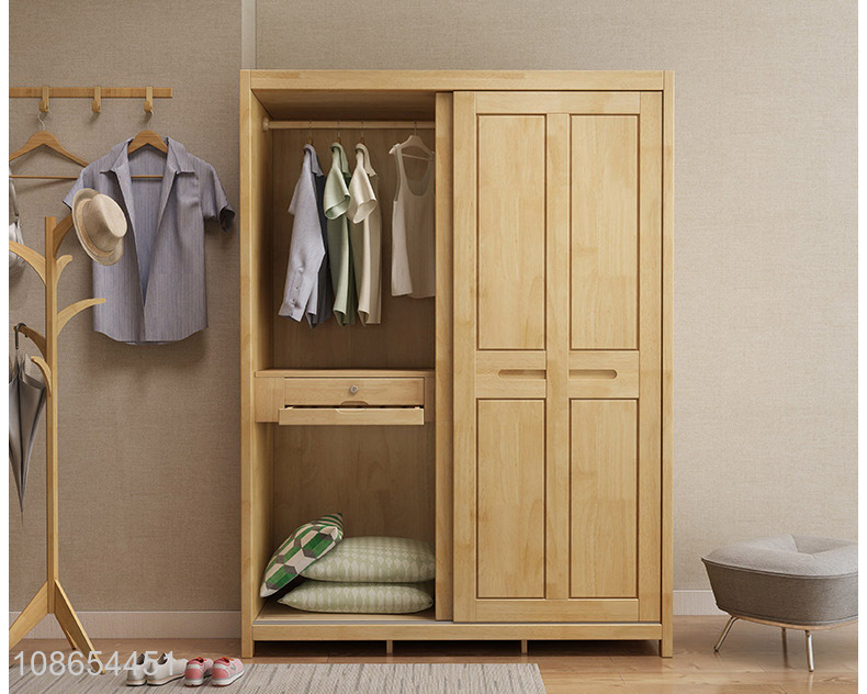 Hot products solid wood sliding door  wardrobe for bedroom