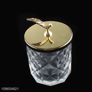 High quality glass candy jar sugar jar jewelry storage case