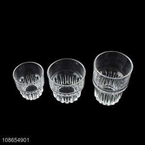 Good quality transparent glass water cup whiskey glasses beer tumbler