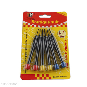 Factory price stainless steel 6pcs screwdriver set for hardware tool