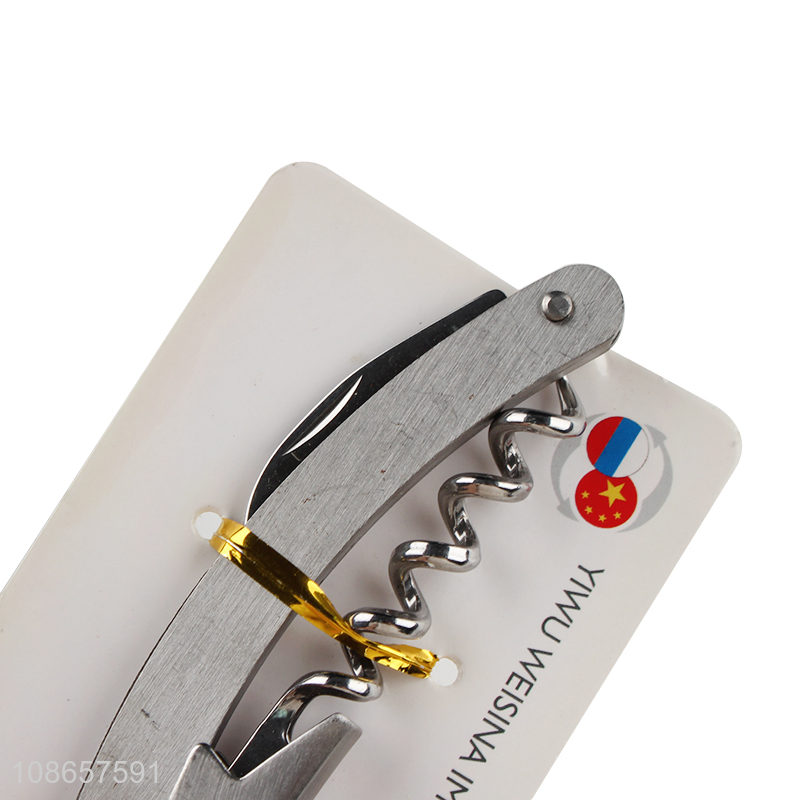 Good price manual waiter corkscrew wine opener with foil cutter