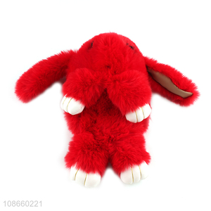 Top selling cartoon rabbit shape plush children messenger bag