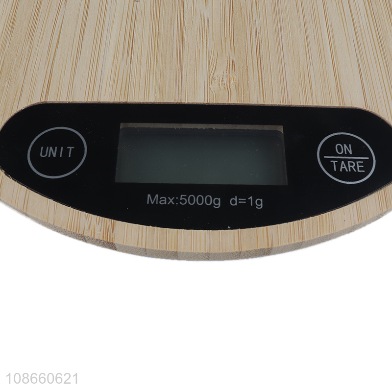 Hot selling bamboo pannel kitchen electronic scale for cooking food