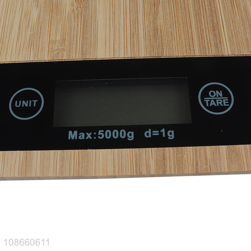 Wholesale bamboo pannel ditigial food scale led display kitchen scale