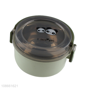 Wholesale portable food grade stainless steel insulated lunch box with spoon