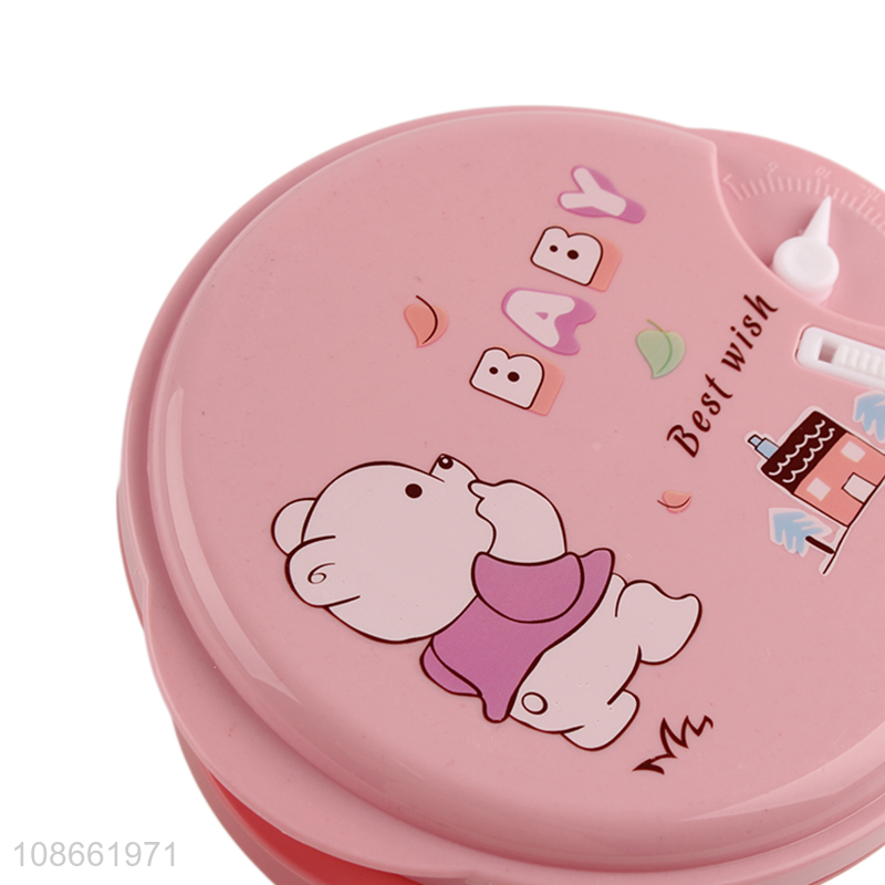 Wholesale 2-compartment plastic lunch bento box with cutlery for kids