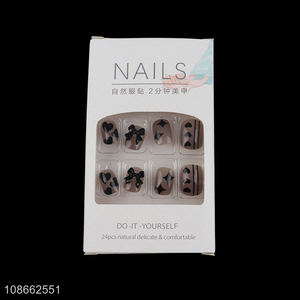 China products delicate 24pcs <em>fake</em> <em>nail</em> decoration for women