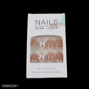 Latest product natural women decorative fake nail artificial nail set