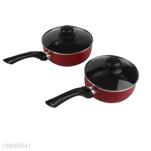 China factory non-stick long handle soup pot cooking pot for kitchen cookware