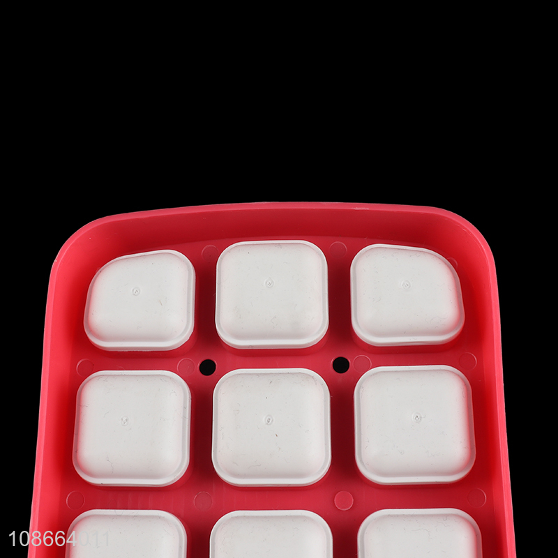 Factory supply 18-hole easy-release ice cube tray ice mold with lid