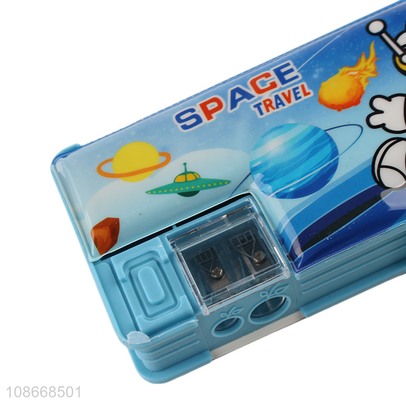 Yiwu market school students stationery multifunctional pencil box for sale