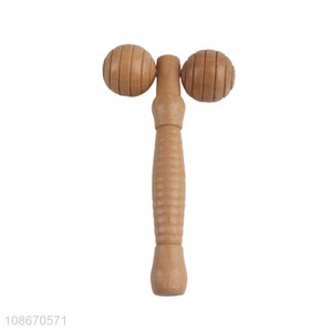 Top sale wooden foot body roller massager with long handle
