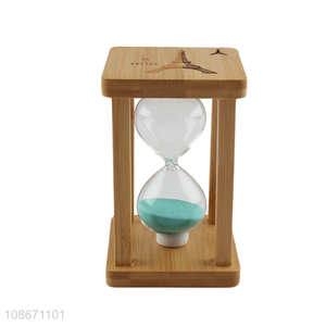 High quality decorative wooden frame glass hourglass sand timer