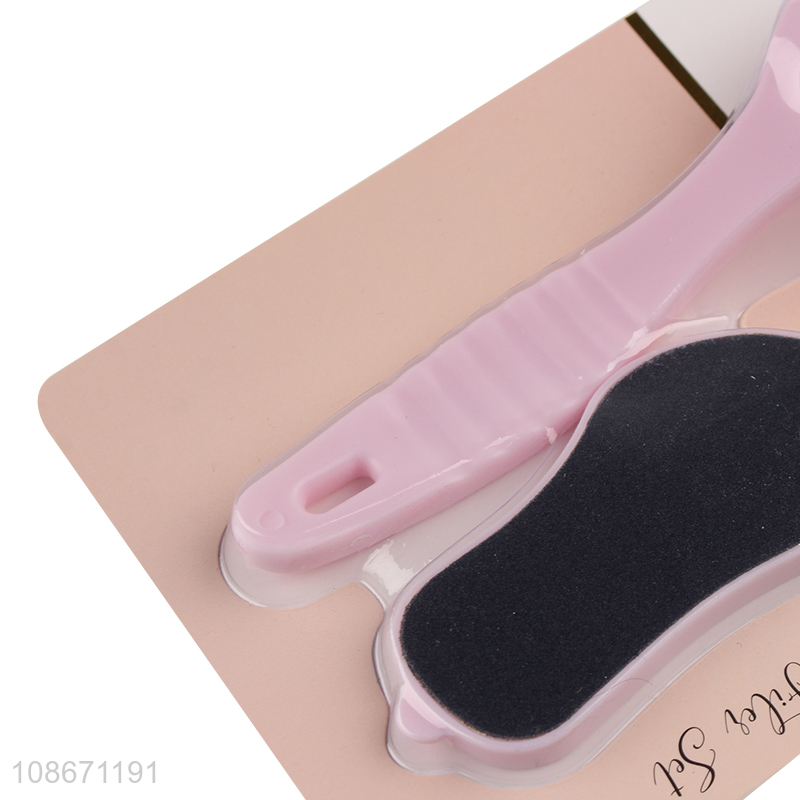 Wholesale 3pcs emery foot file stainless steel callus remover pedicure tools