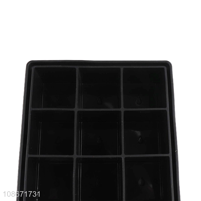 Good quality food grade silicone ice cube mould with lid