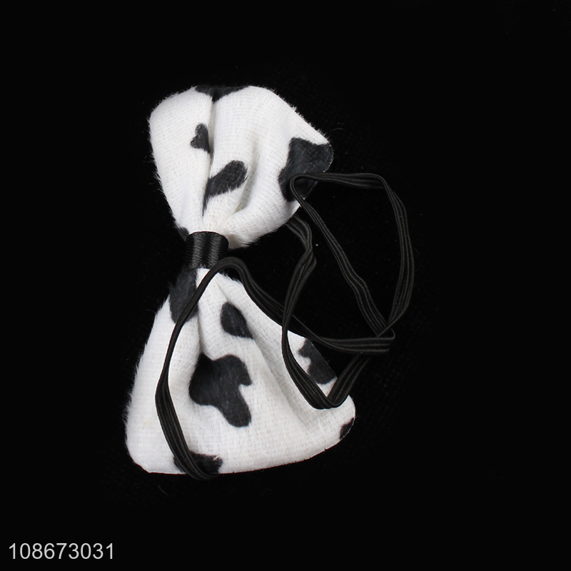 New product Halloween cow cosplay costume set with cow ear headband, tail and bow tie