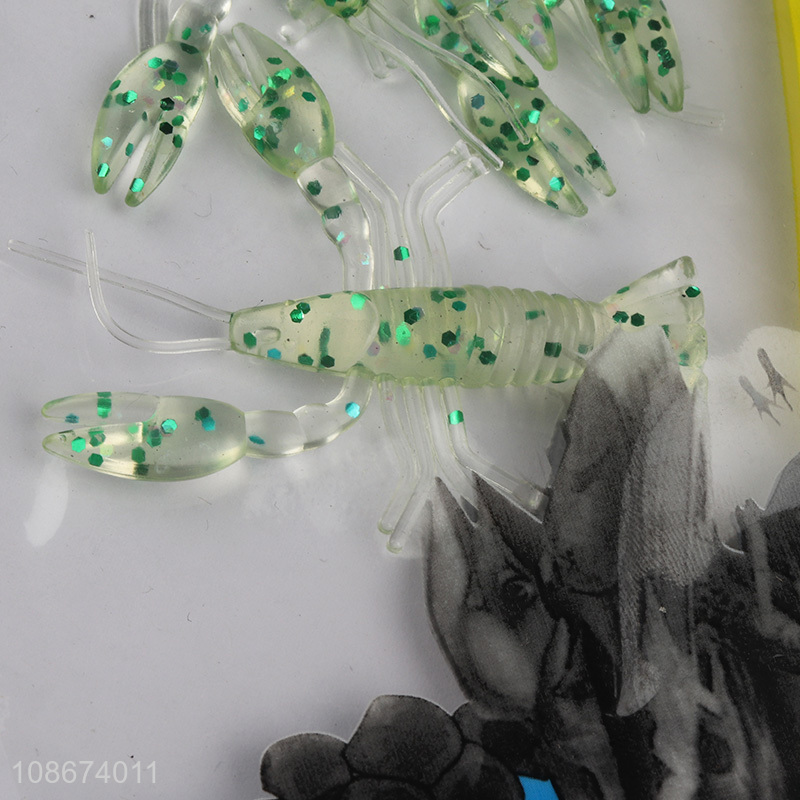Yiwu factory outdoor fishing simulated shrimp soft baits for sale