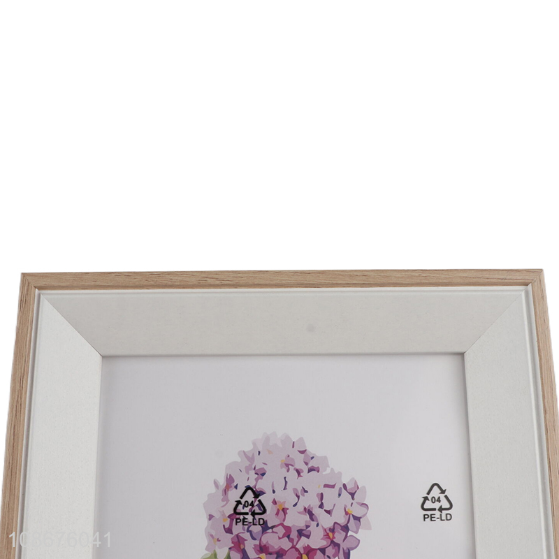 Wholesale 8 Inch Tabletop Standing Wood Grain MDF Picture Frames