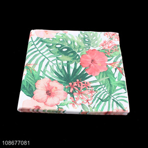 Good sale flower pattern wood pulp paper tissue for restaurant