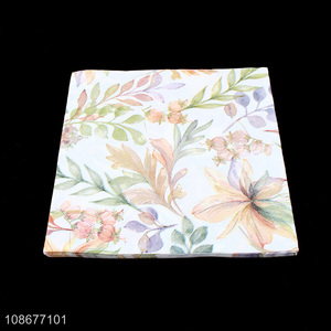 Latest products square flower pattern wood pulp paper tissue for sale