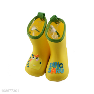 Factory price outdoor waterproof cartoon kids rain boots for sale