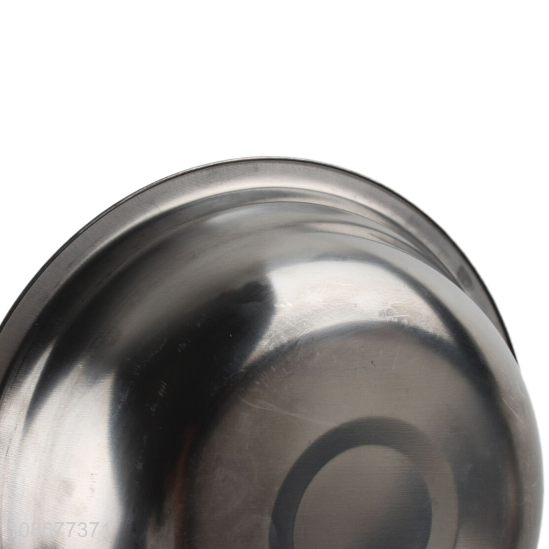 Low price round stainless steel soup plate for canteen restaurant