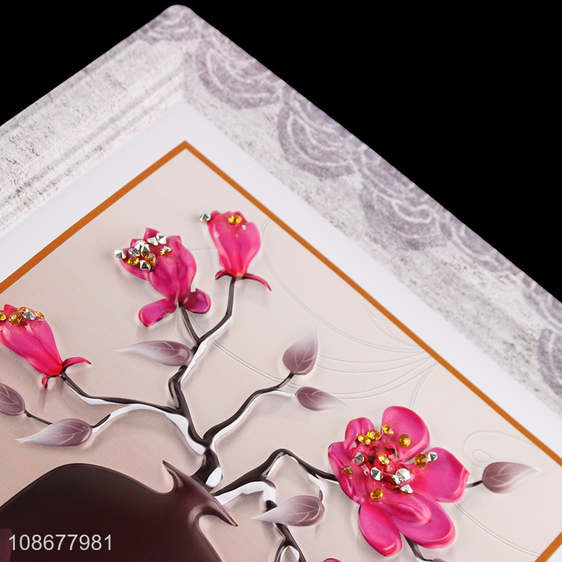 Online wholesale delicate floral painting wall art for living room decor