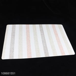Good price retangular waterproof oilproof mildewproof pvc table mat placemat