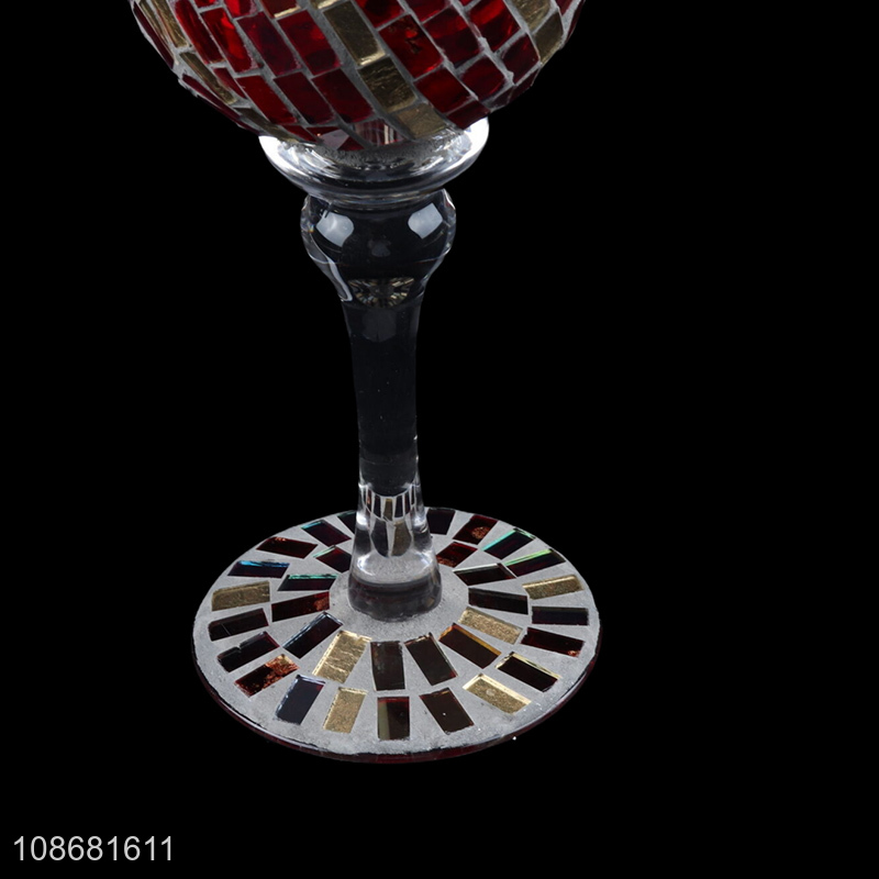 Popular products decorative mosaic glass candle holder for home décor