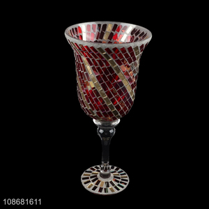 Popular products decorative mosaic glass candle holder for home décor