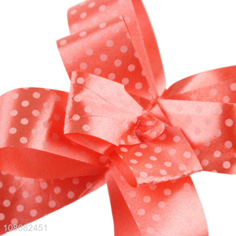 Hot selling decorative gift wrapping satin pull ribbon bow wholesale