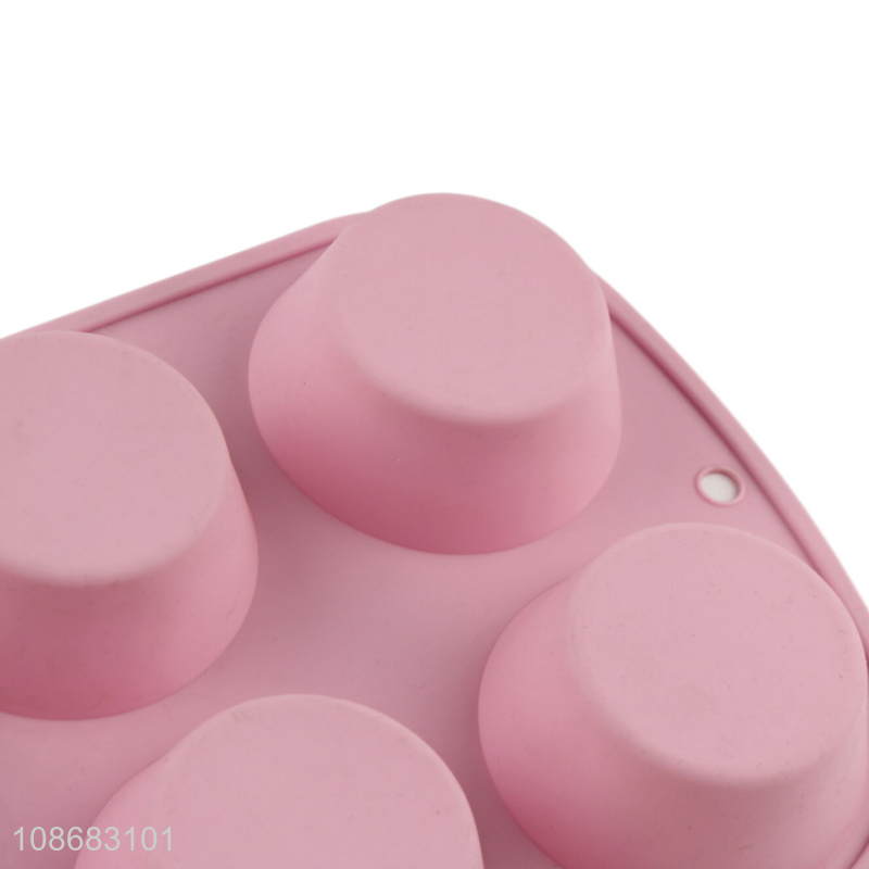 Good quality 6-cavity silicone cake mold bpa free baking mold for chocolate