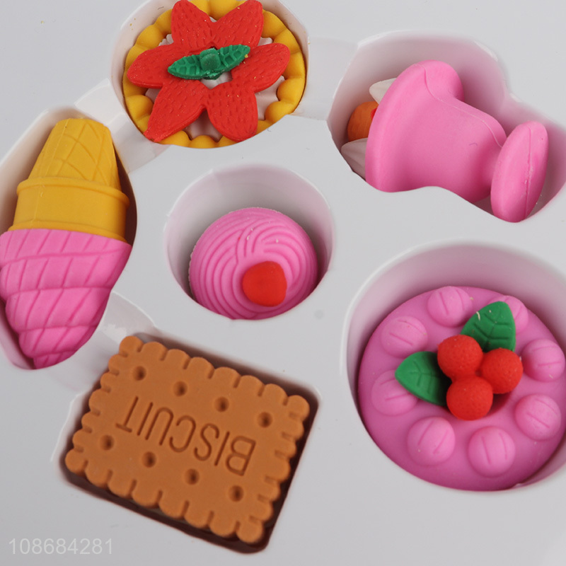 China products cartoon students stationery food series eraser set