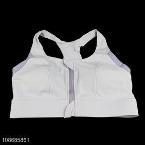 Best selling women sports yoga fitness bra breathable bra with zipper