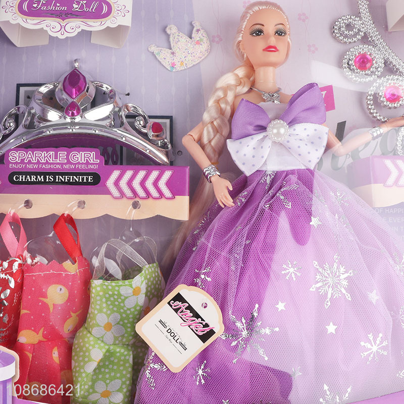Popular products kids girls beauty doll set princess doll set