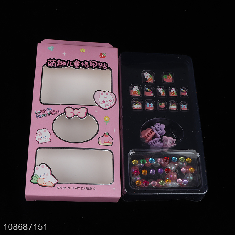 China products children cartoon nail sticker fake nail for nail decoration