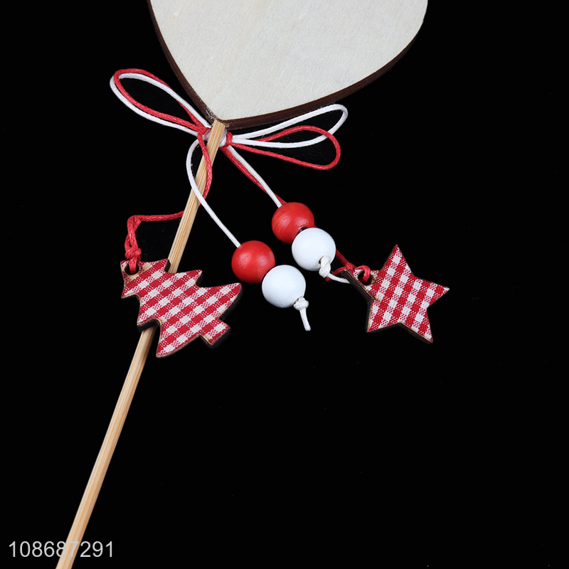 Good quality wooden christmas decoration christmas flower stick for sale