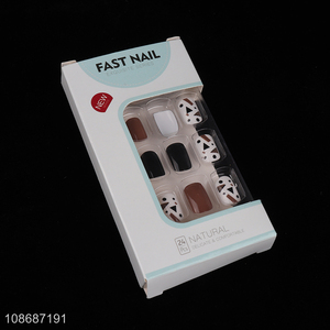 Top selling fast press <em>nail</em> decoration <em>fake</em> <em>nail</em> kit for girls