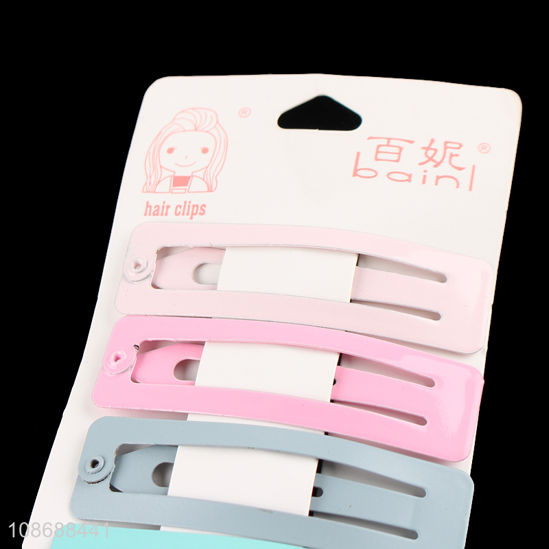 Wholesale paint spraying BB hair barrettes non-slip no damage hair clips