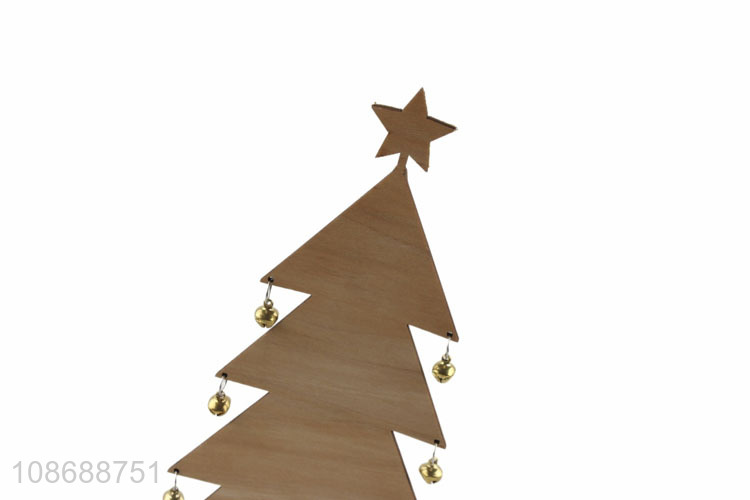 High quality hollowed-out wooden Christmas tree statue wooden holiday gifts