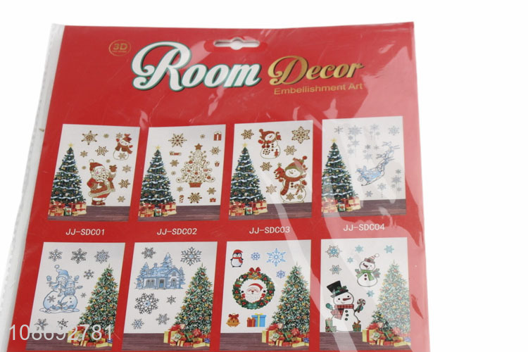 Top selling christmas sticker decorative sticker for home